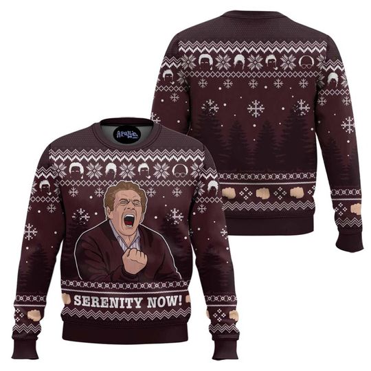 Funny Seinfeld Serenity Now Sweater Christmas Holiday Pullover Sitcom Fan Outfit 2025