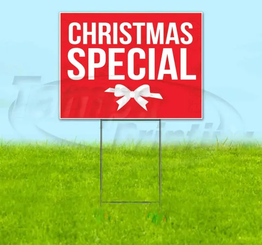 Discover CHRISTMAS SPECIALS Yard Sign