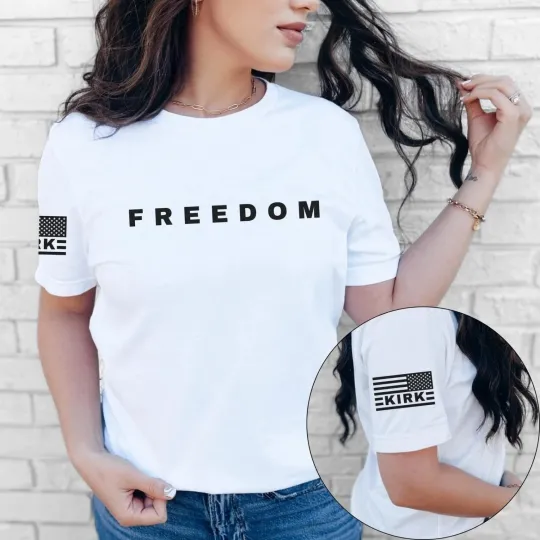 Charlie Kirk Freedom T-Shirt, Justice for Charlie Tee, Republican 3D Shirt