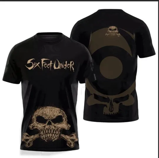 Discover AOP 2025 Six Feet Under band 3D T-shirt Unisex S TO 6XL