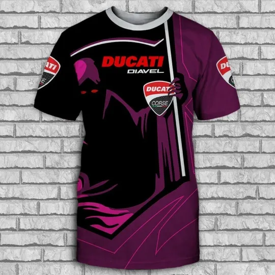 Discover New Ducati DIAVEL-Never stop-Design Number 1Top Men US 3D T-Shirt Hot Gift S-5XL