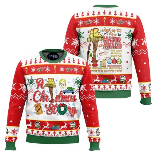 Christmas Story Ugly Sweater, Ohh Fudge Ugly Sweater, A Christmas Story Sweatshirt