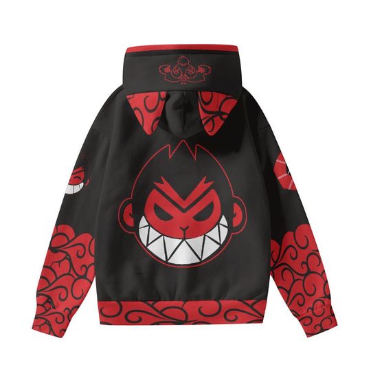 Discover LMK Macaque Red Splatter Hoodie: Anime Cosplay Streetwear