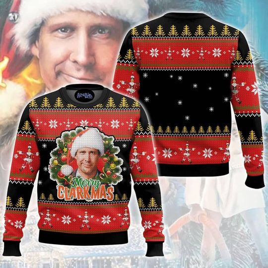 National Lampoon Christmas Vacation Sweater Clark Griswold Funny Holiday Pullover Outfit