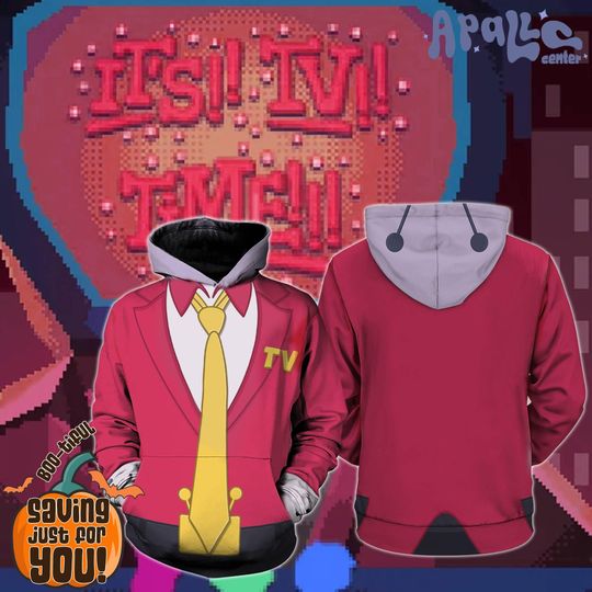 Tenna Deltarune Game All Over Print Hoodie, Tenna Fan Lovers, Its TV Time Meme Sweatshirt