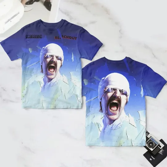 Discover Scorpions Blackout Album Cover 3D T-Shirt