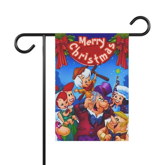 The Flintstones Christmas Carol Garden or Home Flag Banner