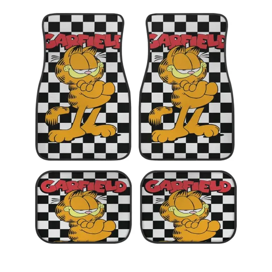Garfield Car Floor Mats, Cartoon Auto Accessories, Funny Cat Gift