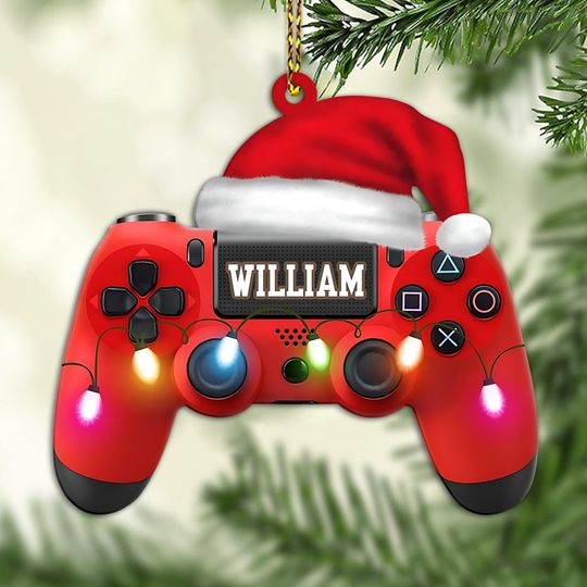 Discover Personalized Gamer Christmas Ornament: Acrylic Video Game Controller