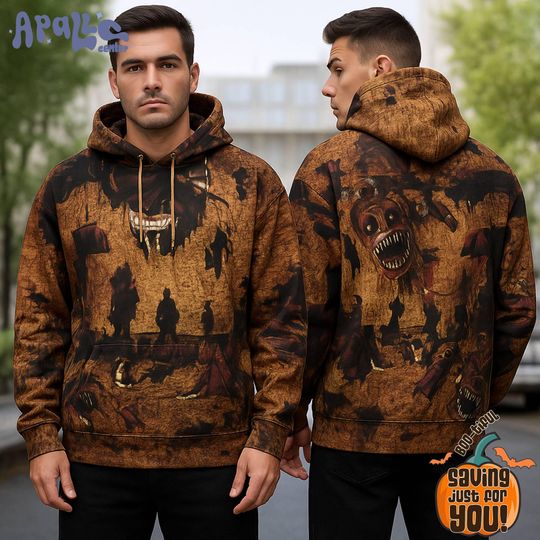 Nightmare Fredbear Hoodie Halloween Cosplay, Horror FNAF Fan Costume Halloween Sweater