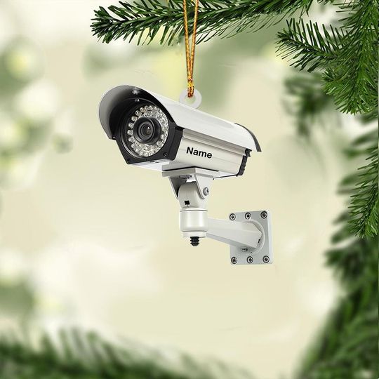 Discover Personalized CCTV Ornament, Security Camera Christmas Ornament, Security Camera Ornament Gift, Security Camera Hanging Ornament ID-1122-IILA
