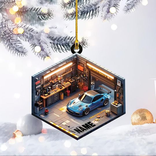 Discover Auto Garage Christmas Ornament, Auto Repair Shop Holiday Ornament, Mechanic Ornament Gift