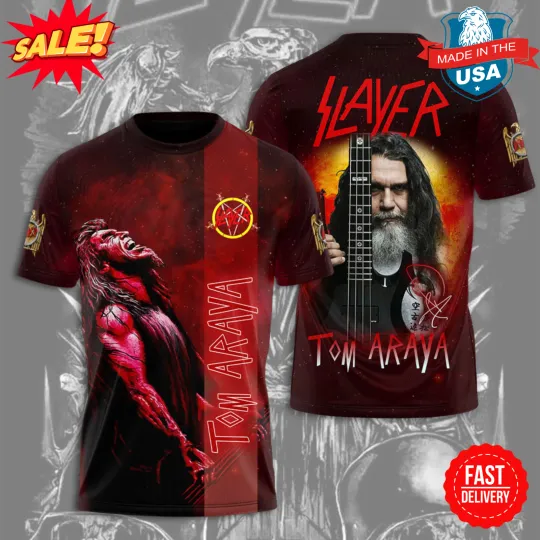 Discover Tom Araya x Slayer 3D Shirt New Limited S-5XL