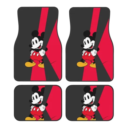 Discover Mickey Minnie Mouse Automotive Floor Mats for Cars Universal Fit Full Set Car Fl