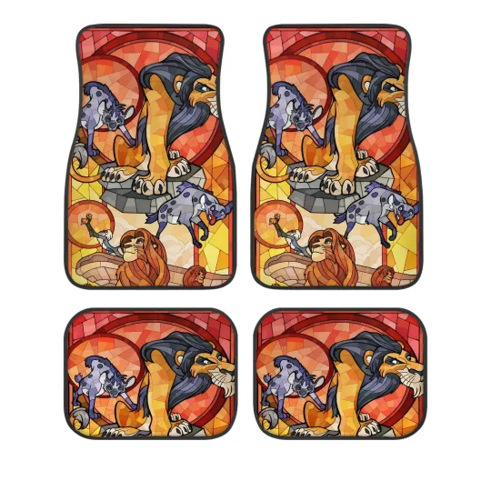 Discover Lion King Scar Car Floor Mats, Disney Villain Auto Accessories, Movie Gift Fans