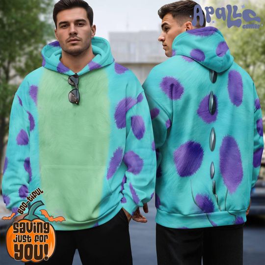 Monsters Inc Sulley 3D All Over Print Halloween Costume Funny Cosplay Party Outfit