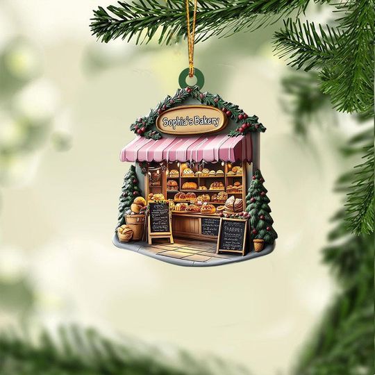Discover Bakery Christmas Ornament, Baking Room Ornament, Baking Lovers Ornament Gift, Baker Holiday Ornament Gift, Kitchen Bakery Decor TD-1123-GER7