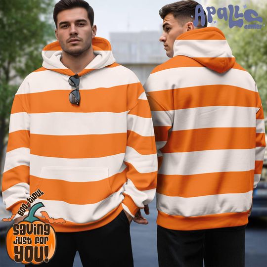 Phineas Cosplay Shirt, Orange Striped Phineas and Ferb Tee