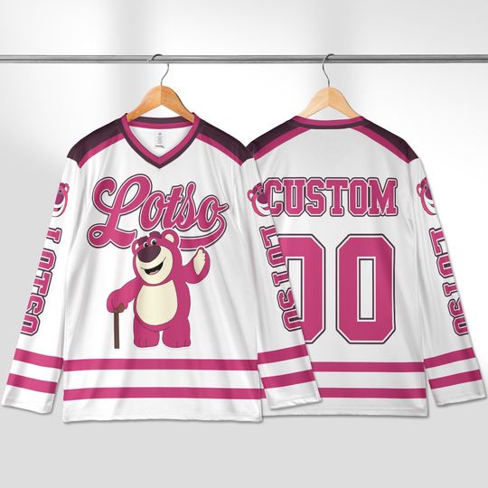 Discover Custom Lotso Hockey Jersey, Personalized Disney Toy Story Hockey Shirt, Classic Cartoon Team Outfit, Matching Family Disney Hockey