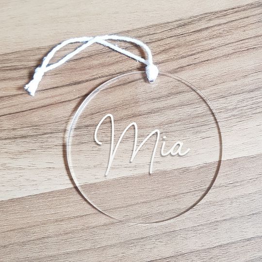 Discover Personalised Name Ornament - Acrylic Decoration - Home Decor - Stocking Filler