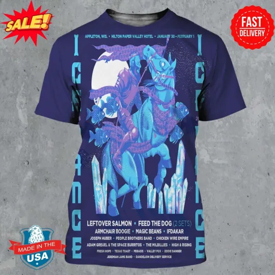 Ice Dance Music Festival 2025 Inn Appleton Wisconsin 3D T Shirt