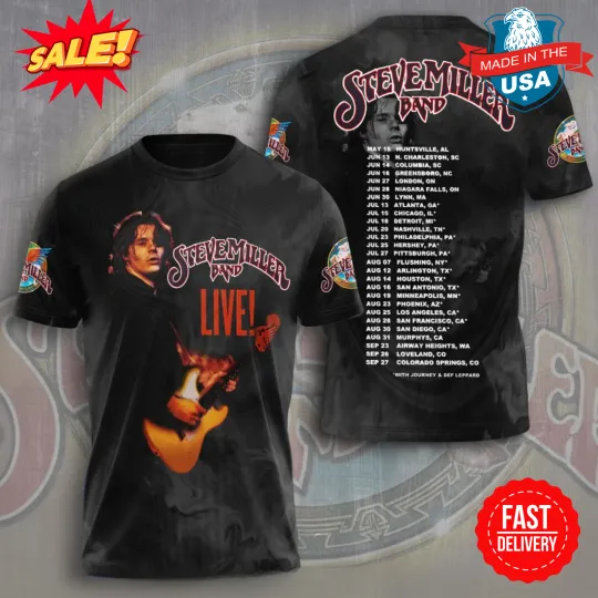 Discover Steve Miller Tour 3D Shirt Gift For Men Women All Sizes