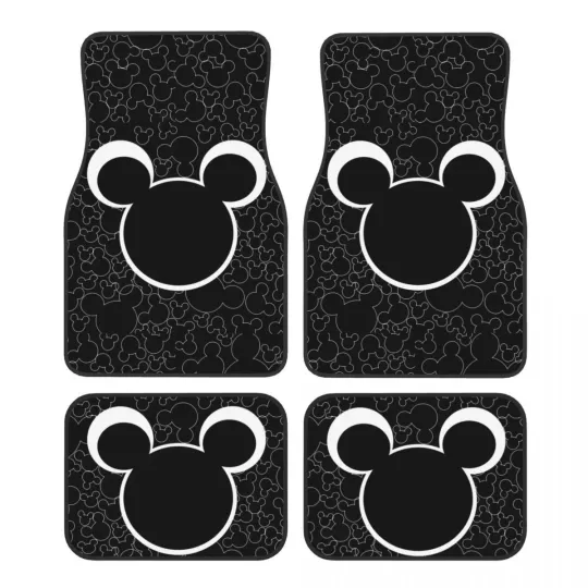 Discover Mickey Mouse Universal Fit Car Floor Mats Cute Car Carpet Mat, Cartoon Design