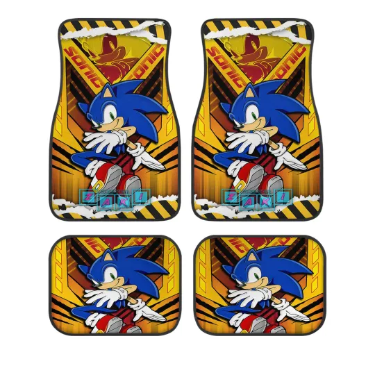 Discover Sonic Car Floor Mats Cartoon Auto Accessories Sega Hedgehog Gift