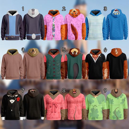 Discover Disney Zootopia 2 3D Hoodie Halloween Cosplay Costume, Judy Hopps Nick Wilde Hoodie