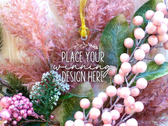 glass ornament mockup Christmas clear minimalist xmas ornament mock up baby gold ribbon blank Holiday mockups printify mock Postal Service JPG Download