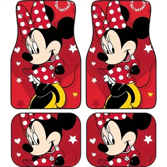 Disney Minnie Cartoon Car Floor Mats Set