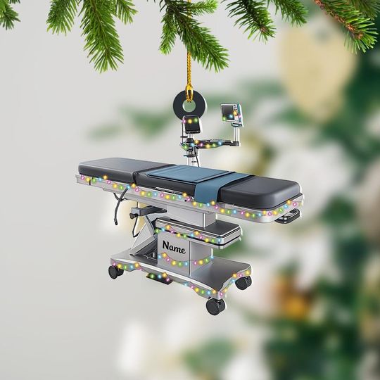 Discover Personalized Operating Table Ornament, General Surgery Christmas Decor, Medical Equipment Ornament, Doctor Gift ID-1120-QB74