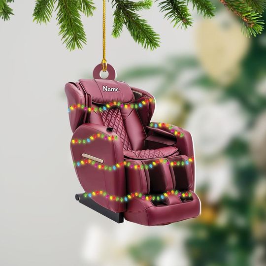 Discover Personalized Massage Chair Ornament, Massage Chair Christmas Ornament, Recliner Chair Ornament, Massage Theraphy Ornament Gift ID-1121-AB1B