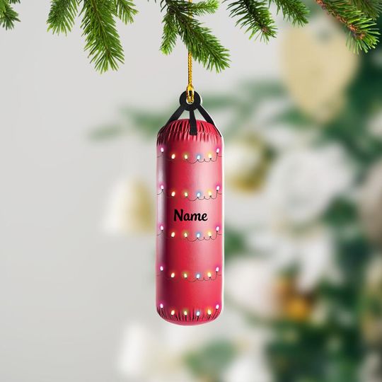 Discover Personalized Punching Bag Ornament, Boxing Christmas Ornament, Boxer Ornament Gift, Boxing Ornament Gift, Boxing Ornament Decor TD-1022-AXS6