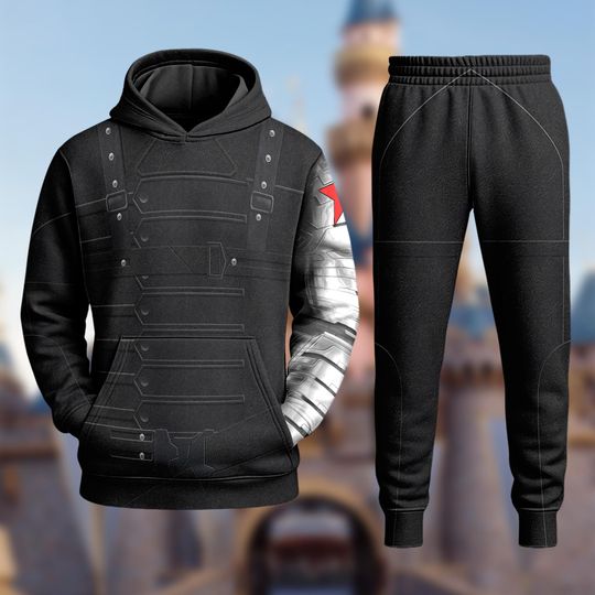 Winter Soldier 3D Cosplay Costume Sweatshirt, Hero Halloween Costume Hoodie
