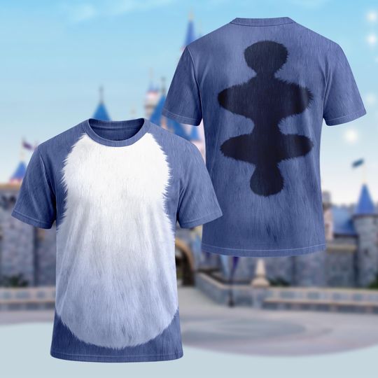 Discover Disney Stitch Blue Alien 3D Hoodie T-Shirt, Lilo & Stitch Sweatshirt, Disney Stitch Cartoon Costume T-Shirt, Stitch Cosplay Costume Tee