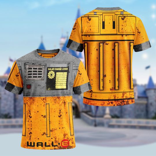 Discover Disney Wall-E Fictional Galaxy Robot 3D Shirt, Halloween Costume For Family Group T Shirt, Disneyland Funny Robot Cosplay Party Costume
