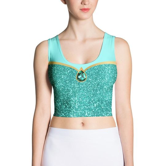 Discover Jasmine Crop Top shirt Aladdin Disney Princess womens run Disney shirt athleticwear