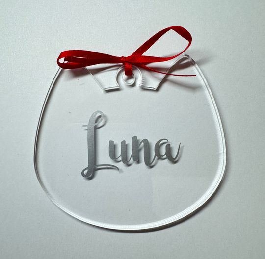 Discover Personalised Cat Ornament  Acrylic Christmas Tree Decoration  Pet Name Bauble