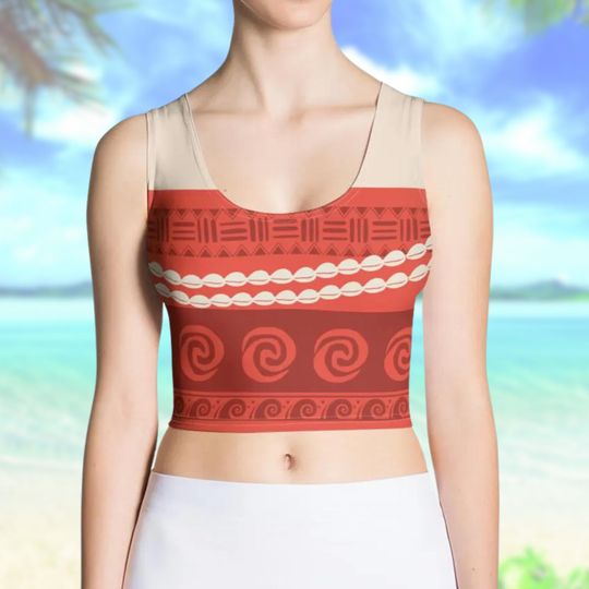 Discover Moana Crop Top Disney Princess shirt run Disney bounding costume activewear