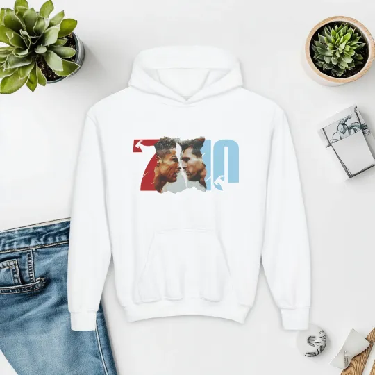 Ronaldo Messi Hoodie Youth Soccer Fans T-shirt Youth Ronaldo Shirt Messi Shirt