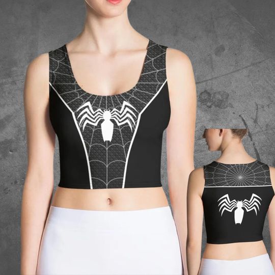 Venom Spider-Man 3D Crop Top, Women's Cosplay Costume