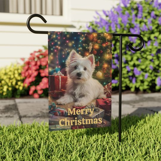 Discover Westie Christmas Garden & House Banner, Westie Garden Flag, Westie Lover Gift, Westie Owner Gift