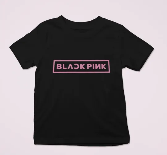 Black Pink K-POP Blackpink Girl Group Fan Concert Kids Cotton T-Shirt 98-164