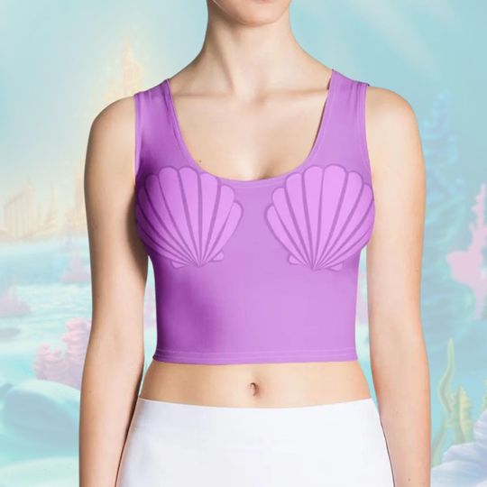 Discover Ariel crop top Little Mermaid womens shirt Disney bounding princess run Disney cosplay costume