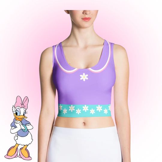 Discover Daisy Duck crop top Disney womens shirt athletic wear run Disney bounding costume cosplay
