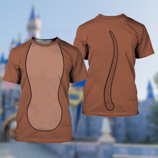 Discover Disney Cinde Movie Costume T-Shirt, Bruno Dog Cosplay Costume Shirt, Bruno Dog Cartoon Cosplay Tee, Halloween All Over Print Tee