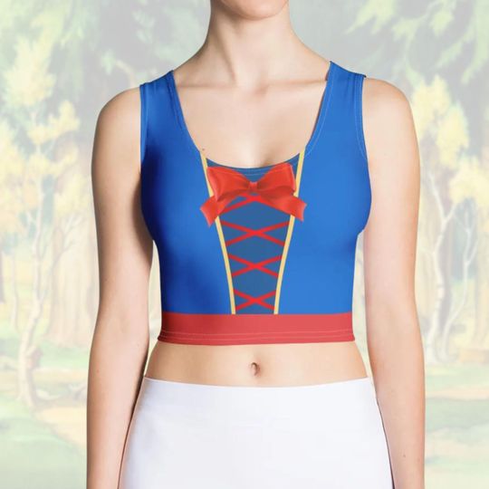 Discover Snow White womens crop top Disney Princess costume Disney Bounding running shirt cosplay Halloween
