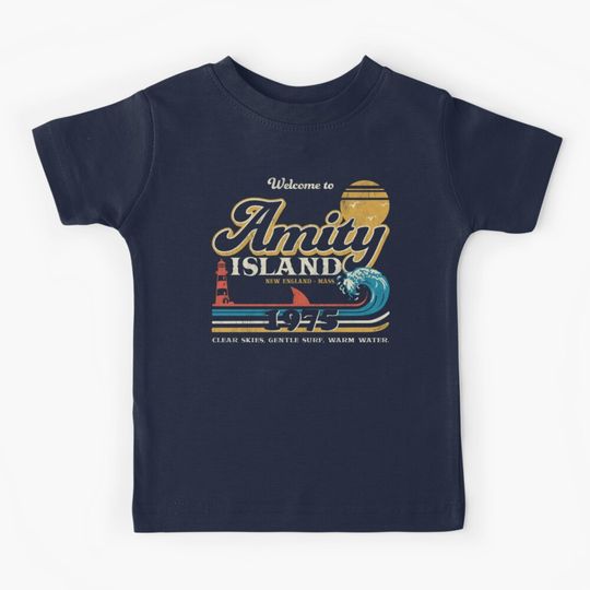 Vintage Amity Island Souvenir (Universal © UCS LLC) Kids T-Shirt