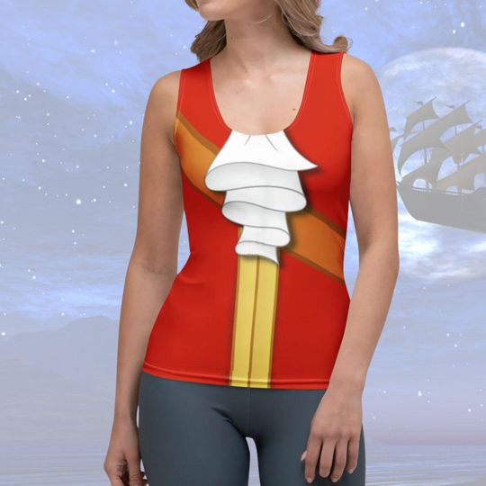 Discover Captain Hook tank top shirt womens run Disney cosplay Peter Pan running costume bounding cruise pirate outfit